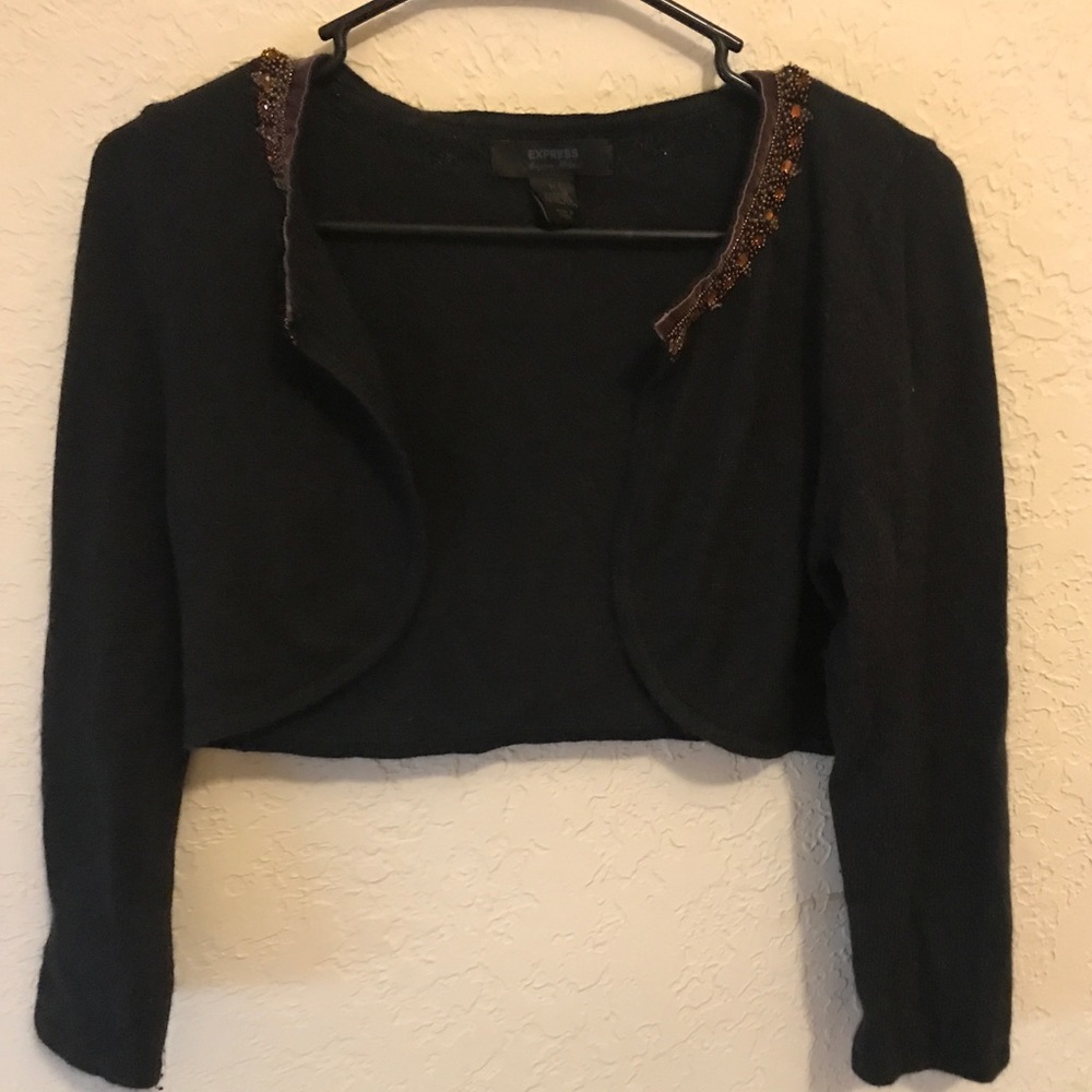 Express Short Beaded Cardigan